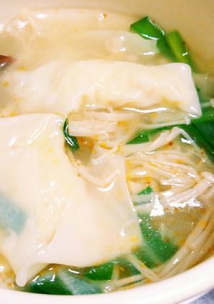 餃子の具でワンタンスープ♪-レシピのメイン写真