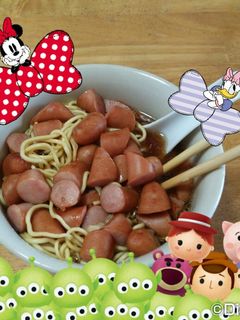 醤油ラーメン ☆ウインナーにんにく☆-レシピのメイン写真