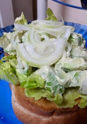 簡単お薦め♡キーモーサラダトースト!-レシピのメイン写真