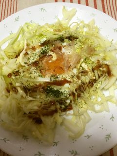 キャベツの巣ごもり✿お好み焼き風味♪-レシピのメイン写真