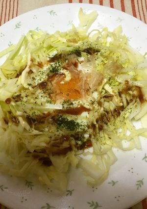キャベツの巣ごもり✿お好み焼き風味♪-レシピのメイン写真