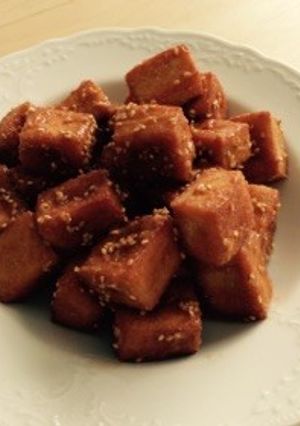 こうや豆腐の唐揚げ（ゴマ味噌マヨ味）-レシピのメイン写真