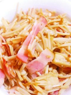 えのきとベーコンのバター醤油炒め-レシピのメイン写真