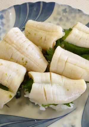 白ミル貝の寿司～ゆず酢～-レシピのメイン写真
