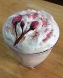 簡単♪スタバ風？桜のフラペチーノ♪桜ラテ