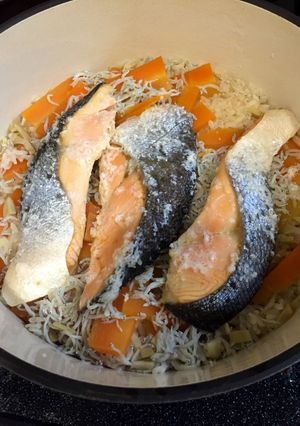 鮭の炊き込みご飯-レシピのメイン写真