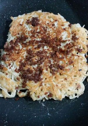 簡単ランチ★もちもち素麺のお焼き-レシピのメイン写真