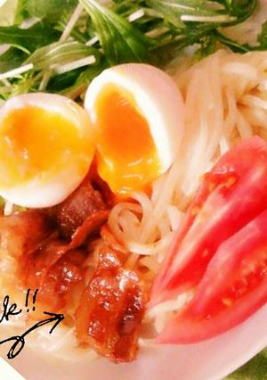 冷凍うどん★甘辛冷やし簡単肉うどんランチ-レシピのメイン写真