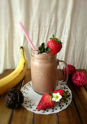 バナナと苺のカフェモカスムージー-レシピのメイン写真