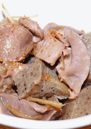 砂肝とこんにゃくの黒酢煮-レシピのメイン写真