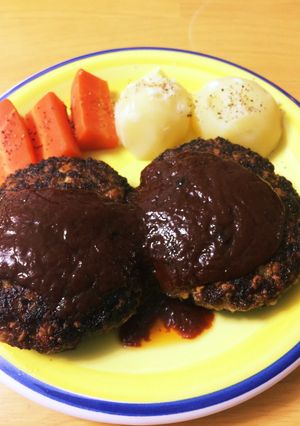 卵なし！ふわふわハンバーグ♡-レシピのメイン写真
