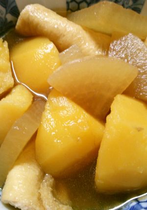 簡単！　大根 じゃがいも 油揚げの　煮物-レシピのメイン写真