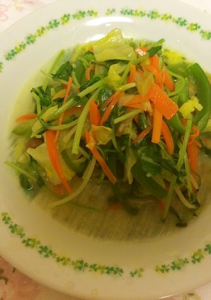 シャキシャキ美味しい豆苗の野菜炒め ♩-レシピのメイン写真