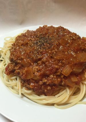 超簡単!少ない材料でミートスパゲッティー-レシピのメイン写真