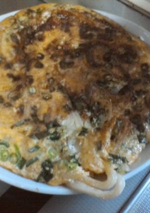 残ったかまたまうどんでお好み焼き-レシピのメイン写真