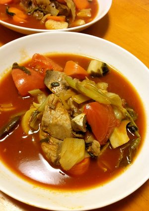 ぶりと野菜の大振り具材のミネストローネ-レシピのメイン写真