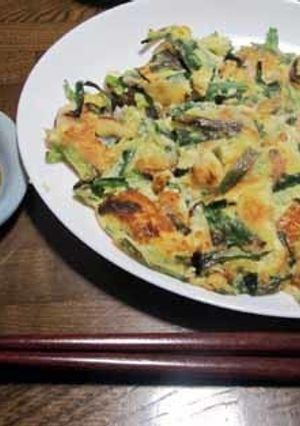 ヘルシー☆シーフードとニラの豆腐チヂミ-レシピのメイン写真