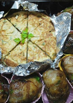 小豆玄米ご飯で作るチーズ入り肉巻おにぎり-レシピのメイン写真