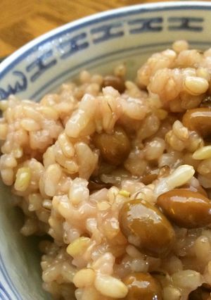 簡単、黒千石大豆入り玄米ご飯-レシピのメイン写真
