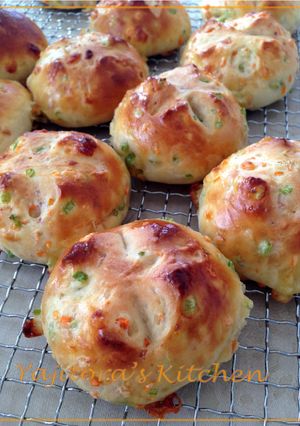 3種の野菜が入ったチーズパン-レシピのメイン写真