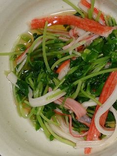 簡単☆豆苗とかにかまの酢の物-レシピのメイン写真