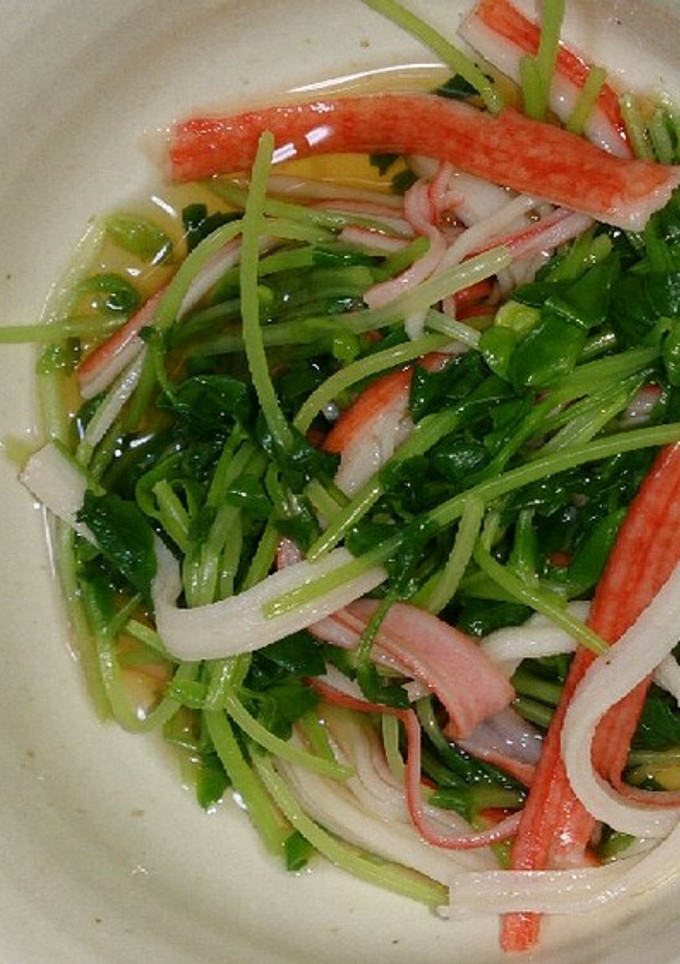 簡単☆豆苗とかにかまの酢の物-レシピのメイン写真