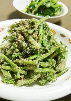 柔らかせりで、ダブルごま使いの胡麻和え♪-レシピのメイン写真