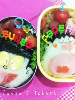 ドラえもん ジャイアン スネ夫 キャラ弁-レシピのメイン写真