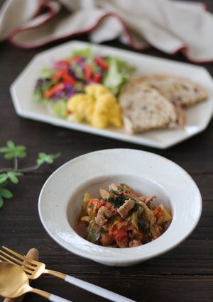 豚肉ときゃべつのトマト煮込み-レシピのメイン写真