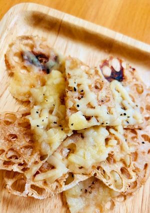 レンコンのチーズガレット風。簡単、フライパンで。-レシピのメイン写真