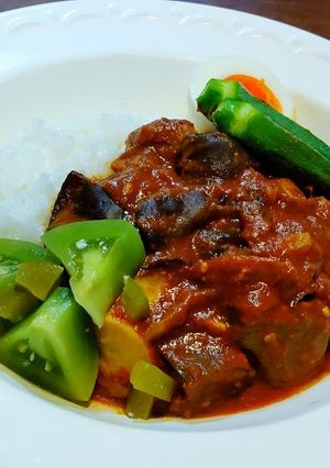 こんにゃくと生きくらげ入りのカレー-レシピのメイン写真