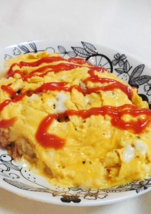 炊き込み味噌チキンライスのオムライス-レシピのメイン写真
