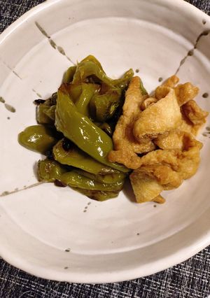 焼き万願寺唐辛子と油揚げ煮-レシピのメイン写真
