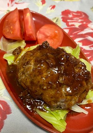 牛ミンチ100%チーズインハンバーグ-レシピのメイン写真