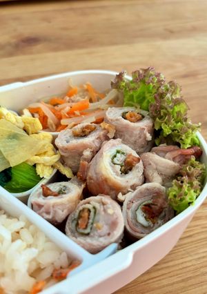 お弁当に☆豚肉の梅と大葉巻き-レシピのメイン写真