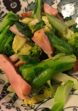 ベーコンと菜の花の炒め物-レシピのメイン写真