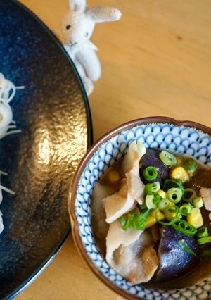 茄子と豚肉のそうめん☆-レシピのメイン写真