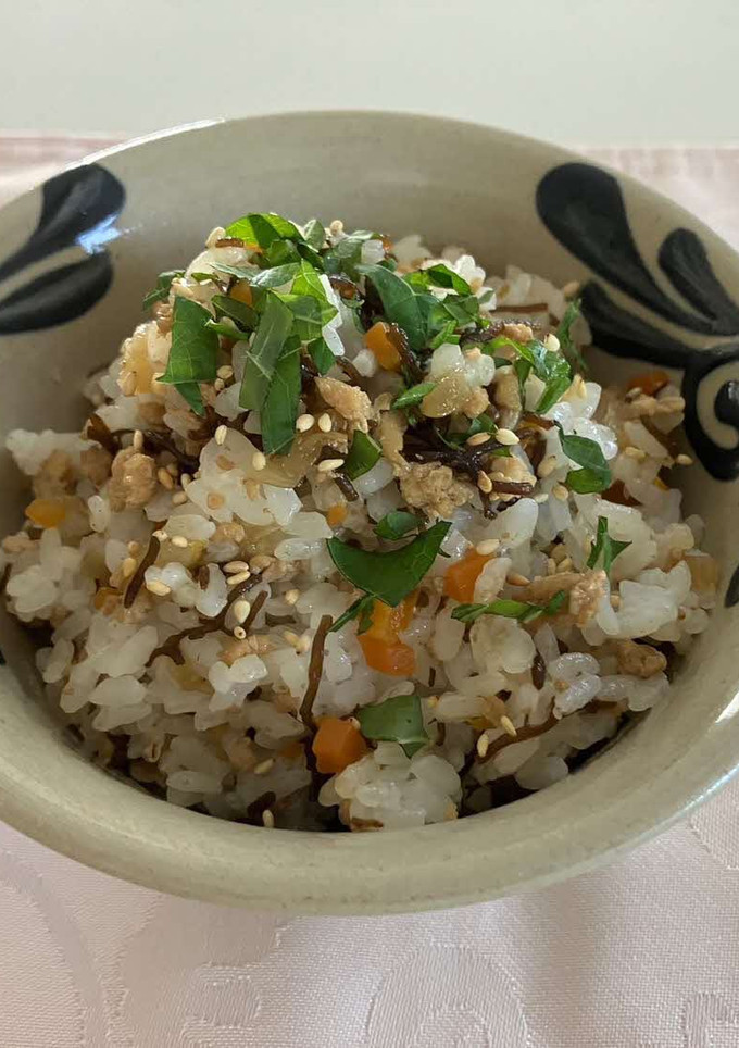 もずくと野菜の混ぜごはん-レシピのメイン写真