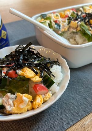 簡単！スコップツナサラダちらし寿司-レシピのメイン写真