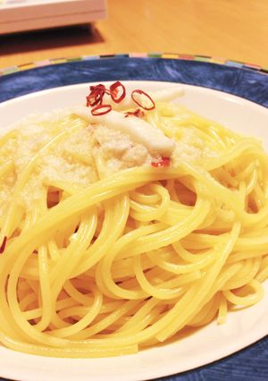 和風とろろペペロンチーノ（山かけパスタ）-レシピのメイン写真