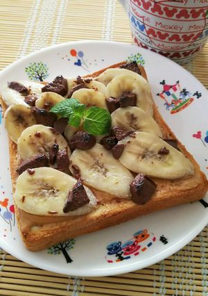 ピーナツバター焼きチョコバナナトースト-レシピのメイン写真