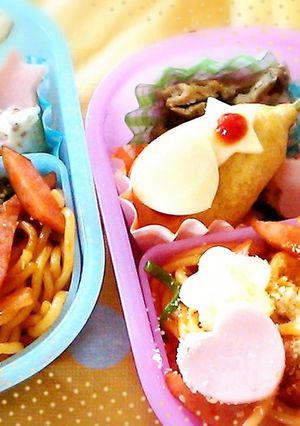 幼稚園お弁当　焼きそば使ってナポリタン-レシピのメイン写真