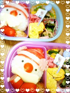 キャラ弁初心者 クリスマス簡単サンタ-レシピのメイン写真