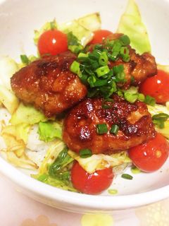 黒酢唐揚げ丼-レシピのメイン写真