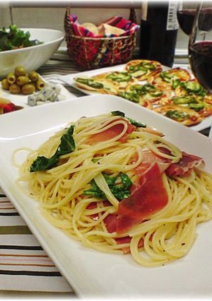 生ハムとルッコラのパスタ-レシピのメイン写真