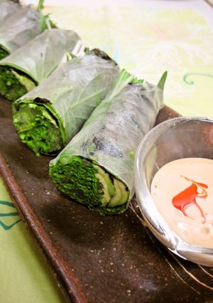 水菜とアボカドと韓国のりの生春巻き-レシピのメイン写真