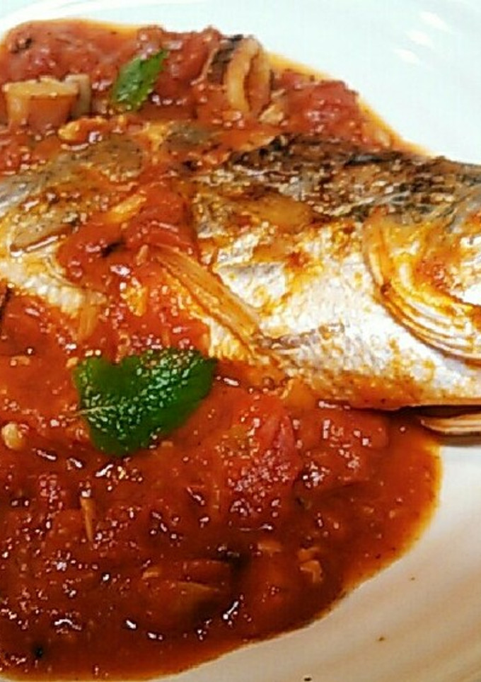 いしもちの簡単トマト煮？アクアパッツア-レシピのメイン写真