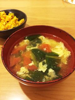 カラフル♪トマトと小松菜のスープ-レシピのメイン写真