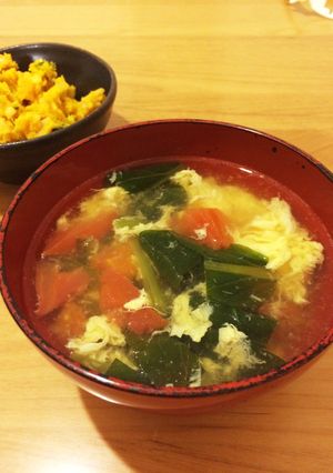カラフル♪トマトと小松菜のスープ-レシピのメイン写真