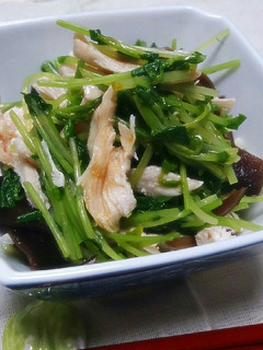 豆苗のにんにく醤油あえ-レシピのメイン写真